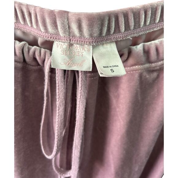 EUC Victoria’s Secret PINK Velvet Drawstring Lounge, Sleep Pants Pinky Mauve SM - Picture 2 of 5